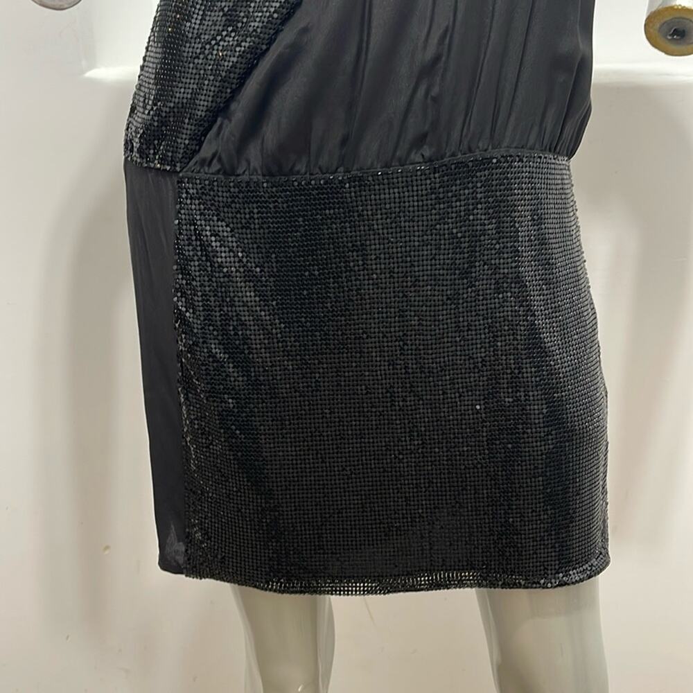 Sheri Bodell One Shoulder Beaded Dress  Black Size S - Picture 6 of 12